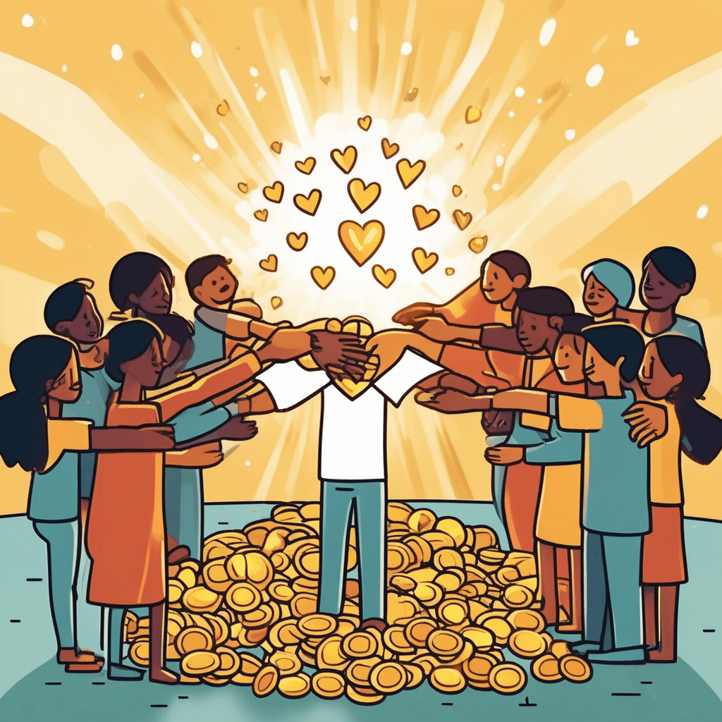 Philanthropy's hands illuminate the world in harmony — treasured memories of giving create lasting legacy