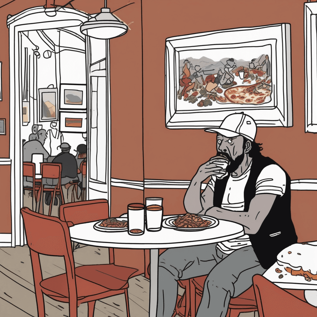 Phil is dine, ignoring art so fine - philistine!