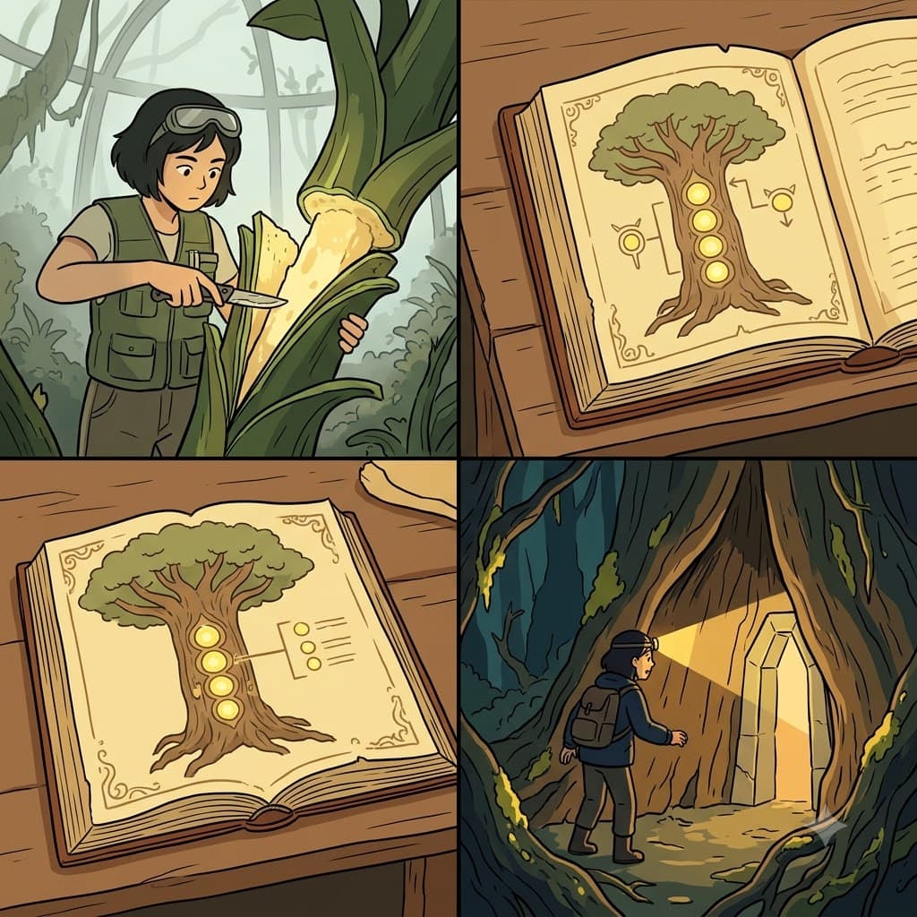 The pith was hidden inside the plant, like a myth about the fifth secret chamber.