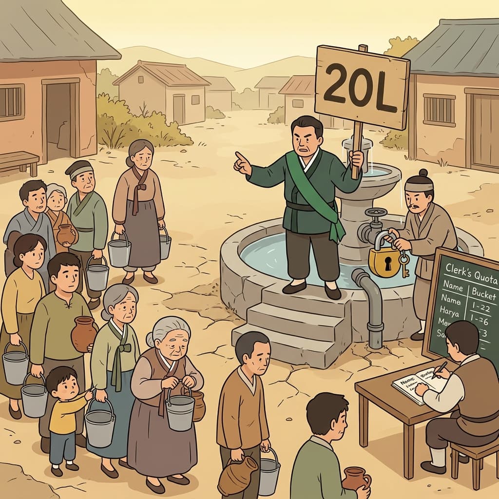 The mayor decided to place a limit on water use during the drought.