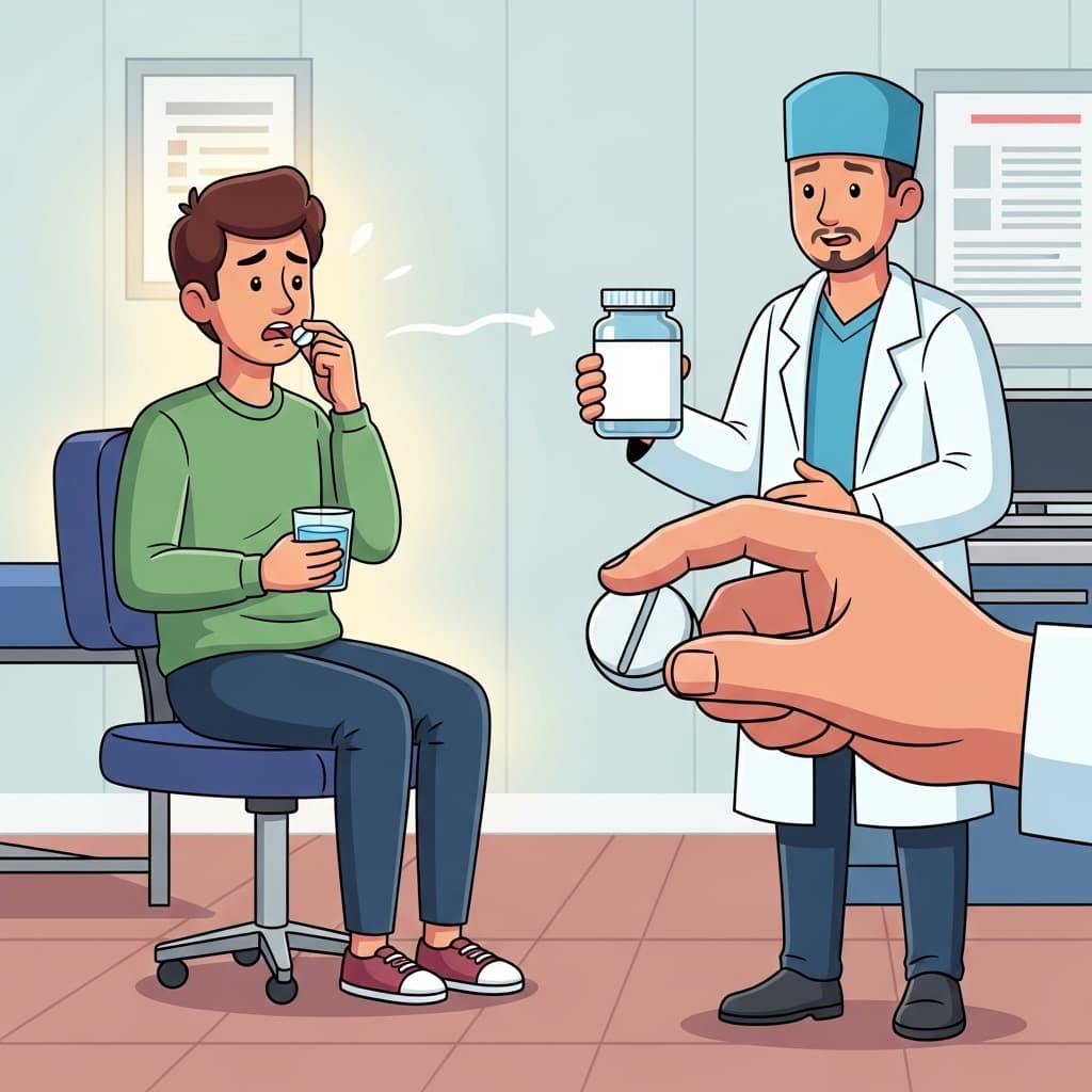 The placebo makes him feel better simply because he believes it will.