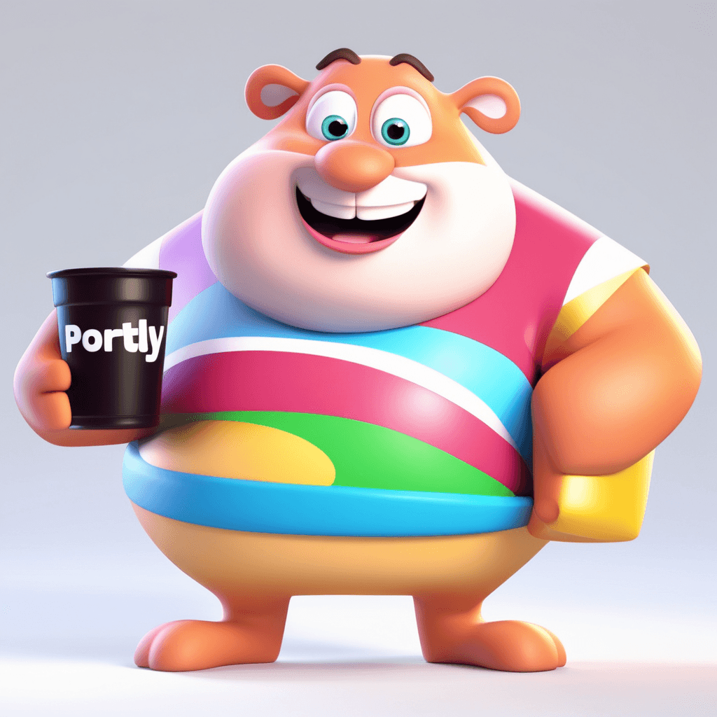 having a stout body; somewhat fat