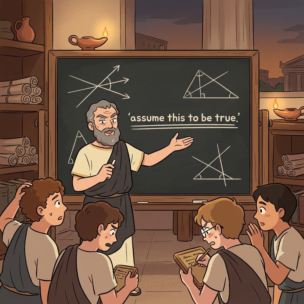 The mathematician's postulation about parallel lines started centuries of debate.