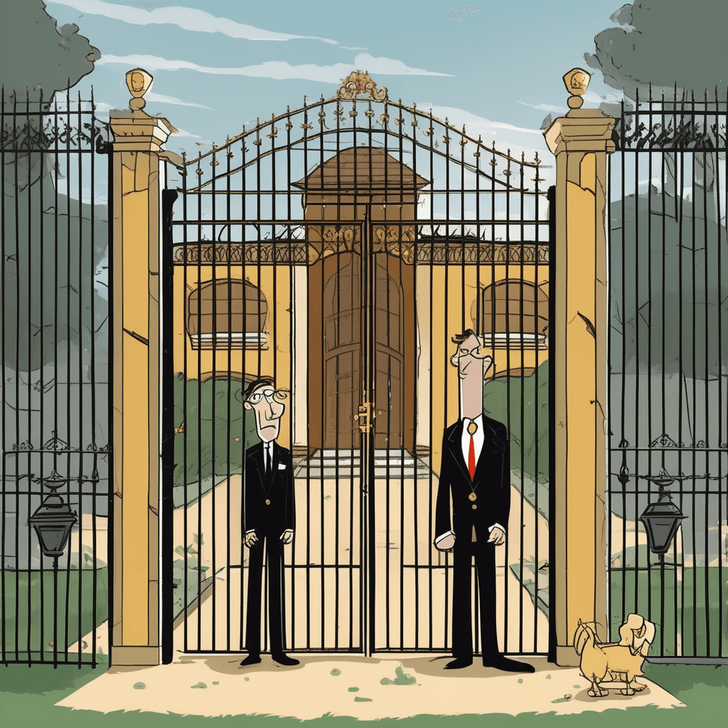 Poverty watches property through the bars of authority