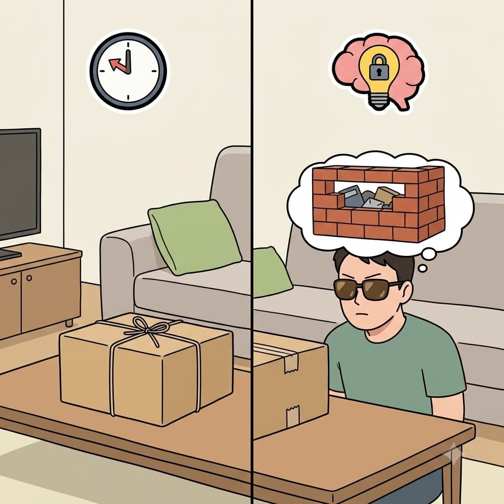 PRE (before) + CONCEPT (mental grasp) — by building a CONCEPT in his head PRE (before) opening the mystery parcel, his preconception blinded him to the actual gift.