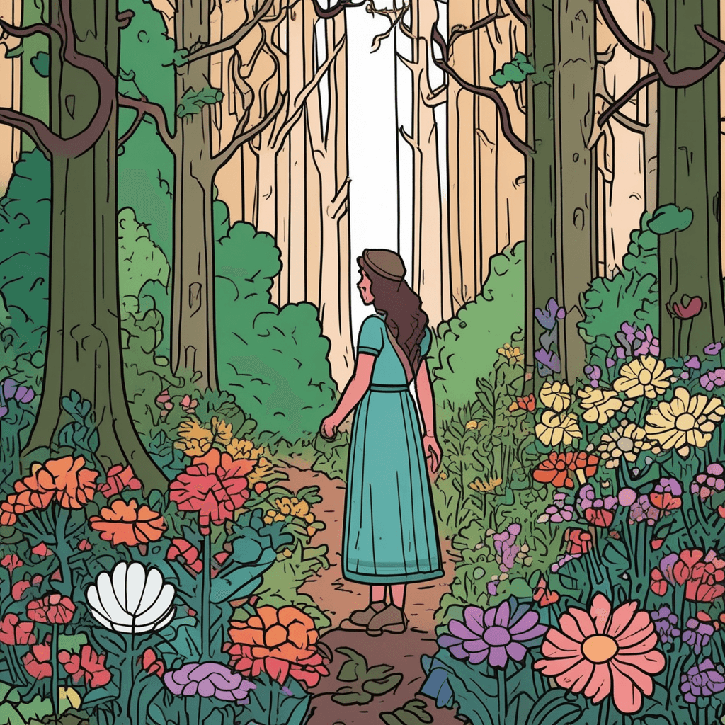 The florist finds the purest blooms in the ancient forest!