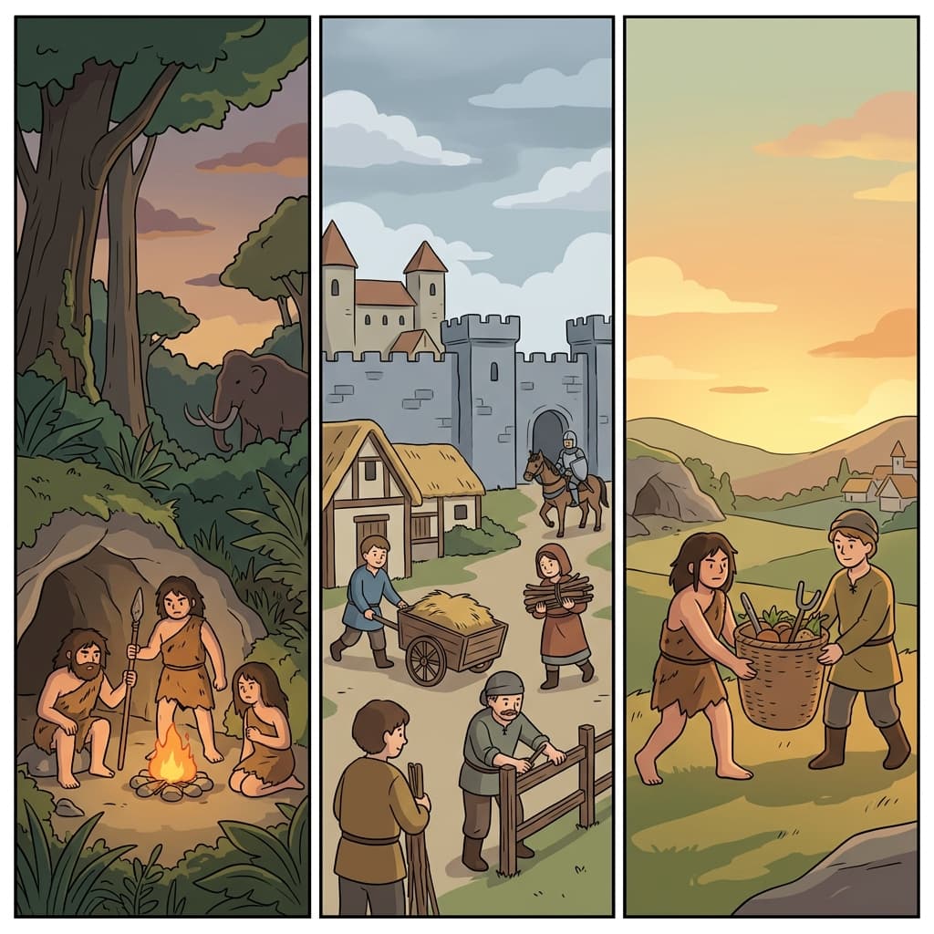 From the primeval world to medieval times, survival was never easy.