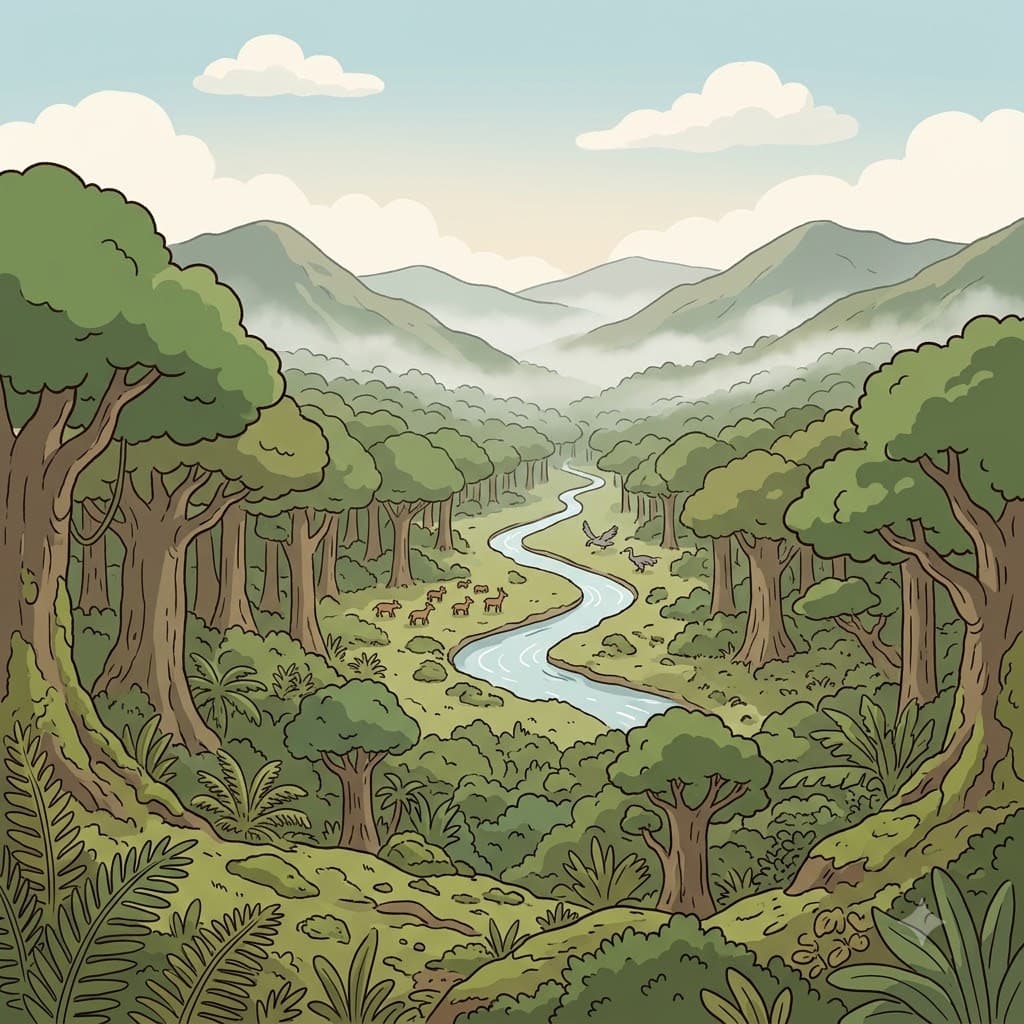 The primordial forest existed before humans arrived, preserving the planet's most ancient natural ecosystem. (Think: PRIME + ORIGINAL: PRIME → first / earliest, ORIGINAL → first form / from the beginning)