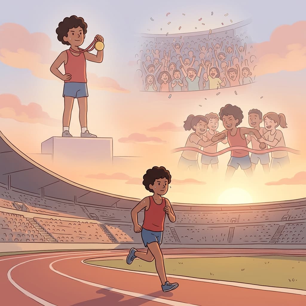 The young athlete showed great prospect for future success.