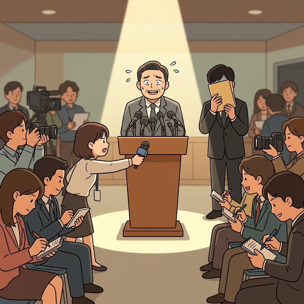 The reporter put the mayor on the spot with a surprise question about the budget.