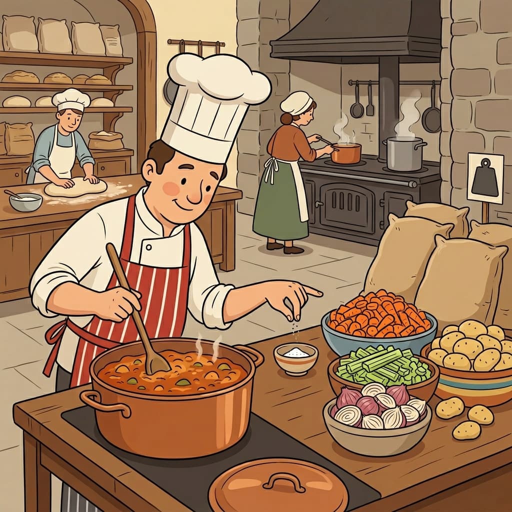 The recipe requires only a small quantity of salt.