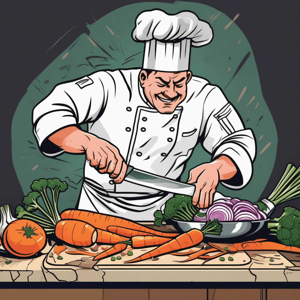 Chop quickly - some thickly, some slickly!