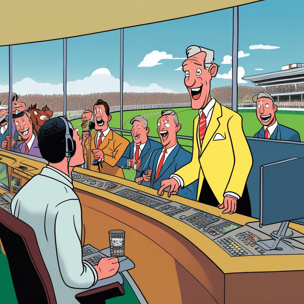At the racecourse, passionate discourse flows - of course!