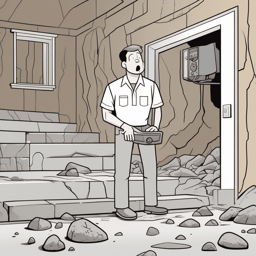 Radioactive gas from underground rocks