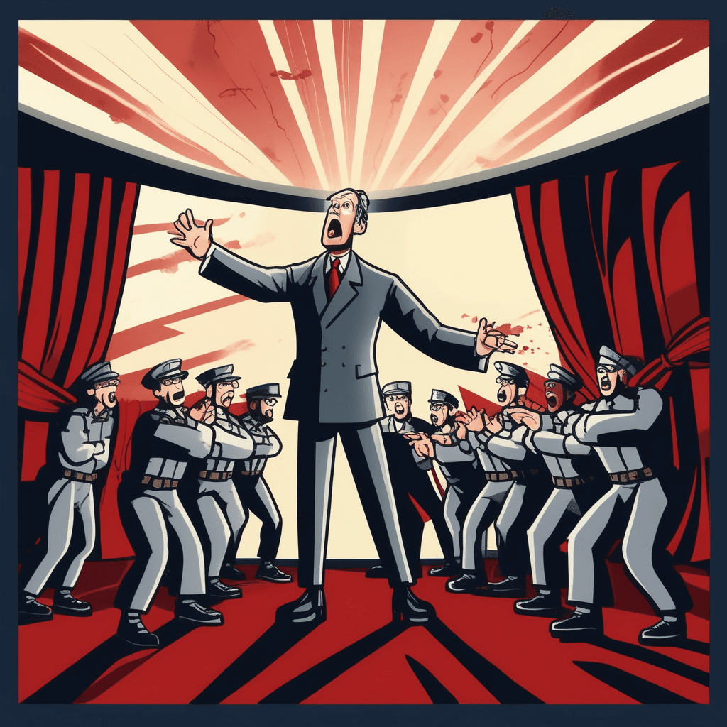 Raging while staging, like waging a war!