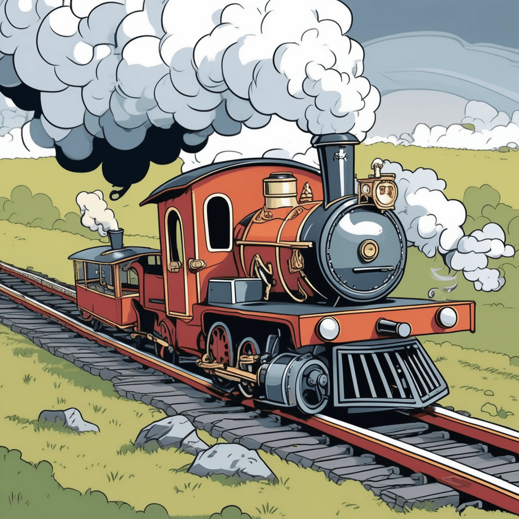 The train's tail caught on the broken rail, destined to fail!