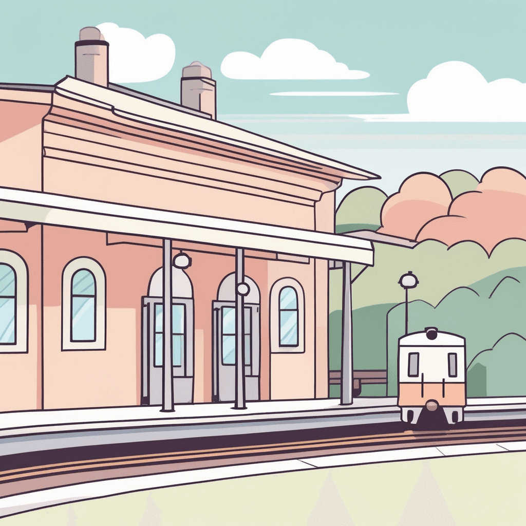 A place where trains stop to pick up and drop off passengers