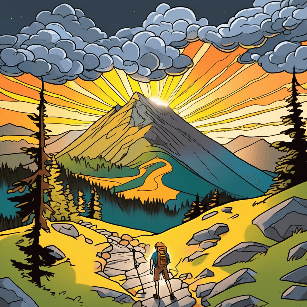 A golden ray lights the way to start the day!