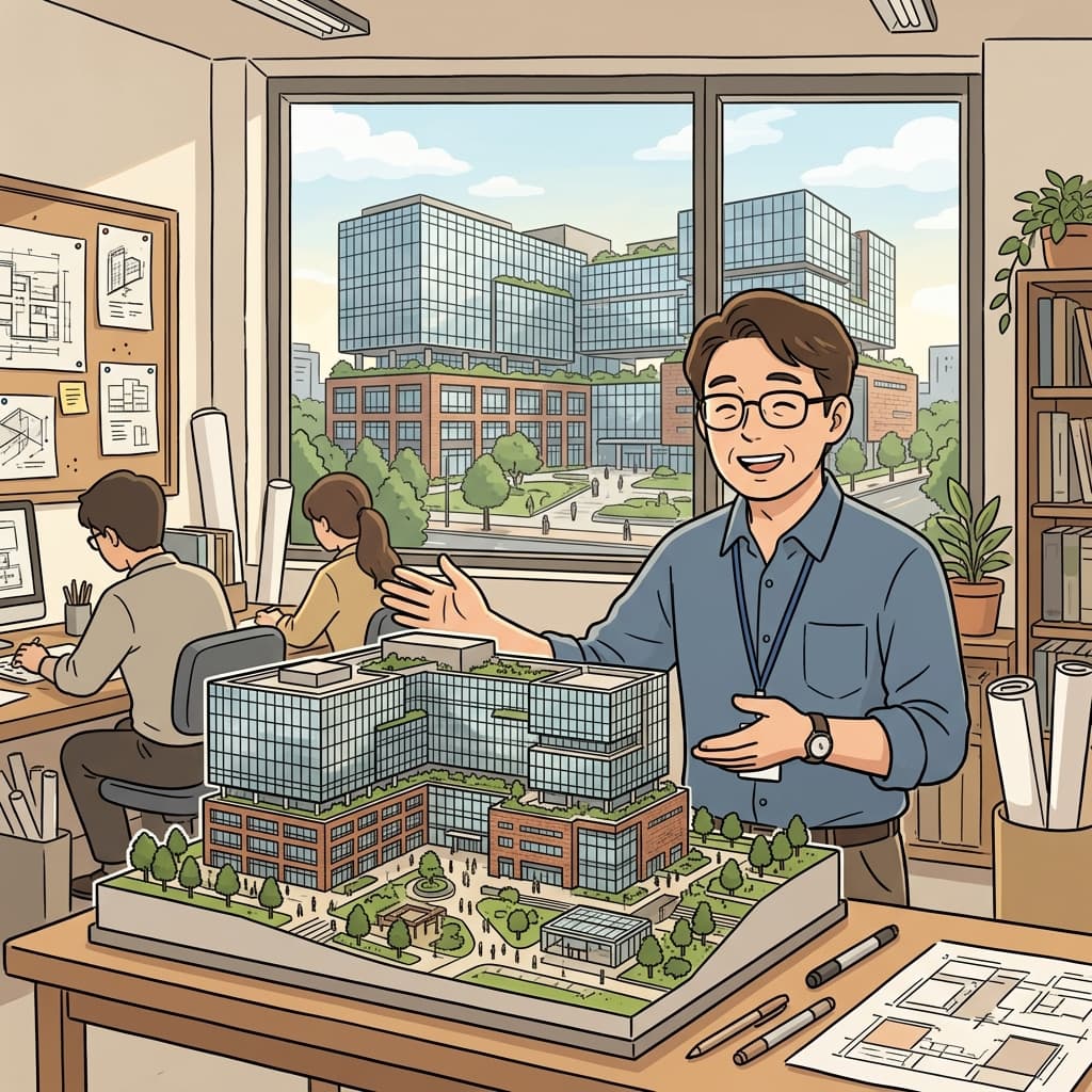 The architect created a realistic model of the new building.