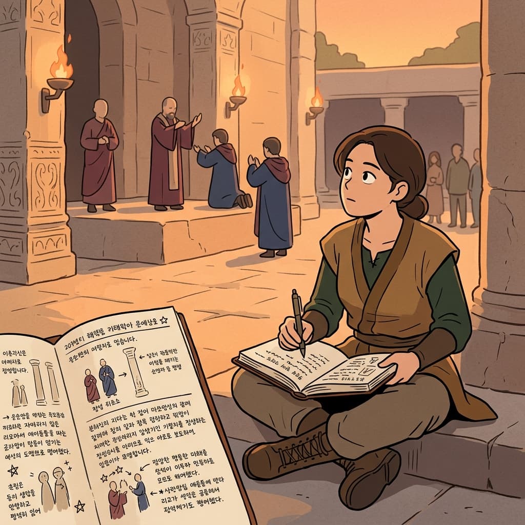 The historian recorded every detail of the ancient ceremony in her leather notebook.