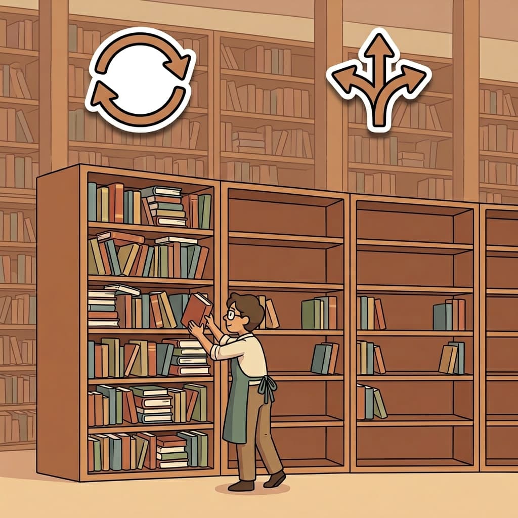 The librarian redistributed the books among different shelves. (RE + DISTRIBUTE = REDISTRIBUTE)