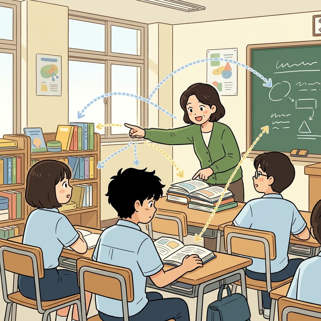 The teacher referred students to the textbook for more information.