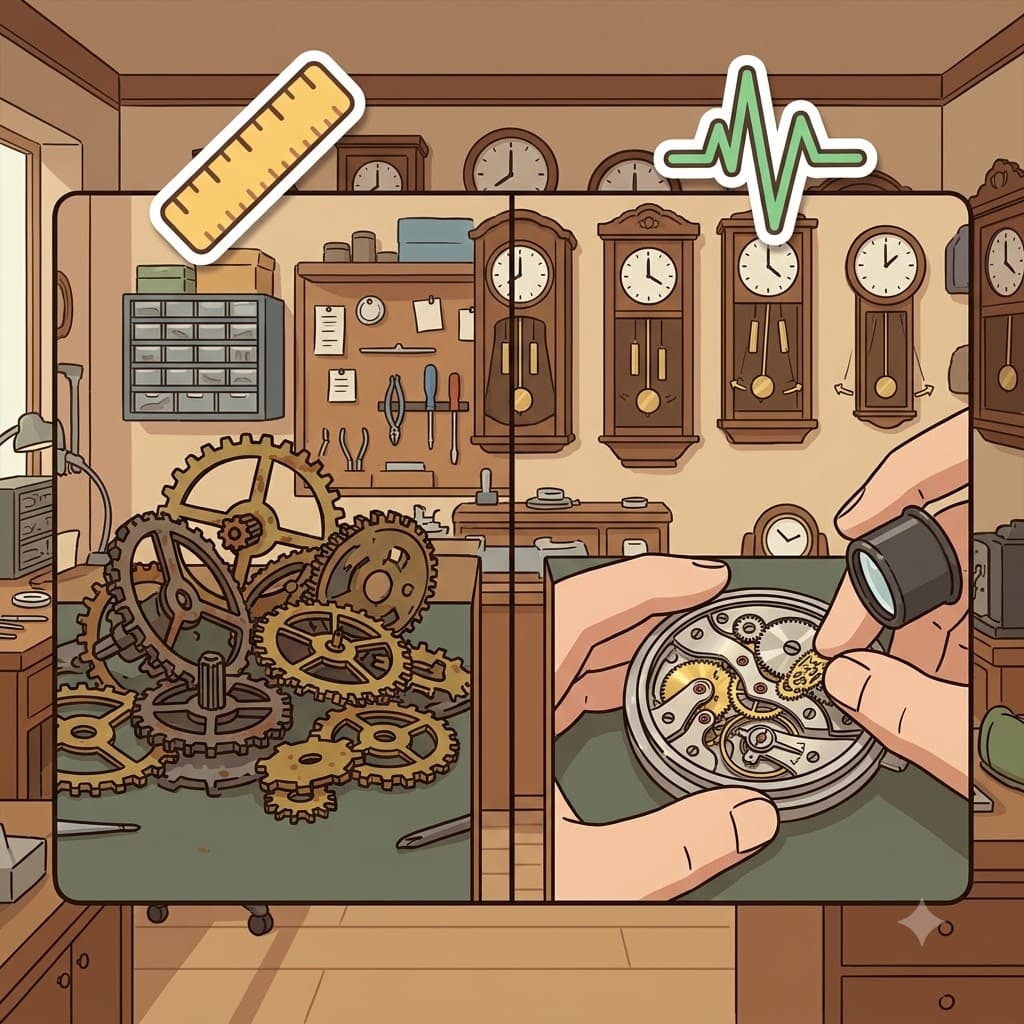 REGUL (steady) + ARITY (state) — by making the clock gear teeth REGUL (steady) to maintain an exact ARITY (state), the watchmaker ensured perfect regularity.