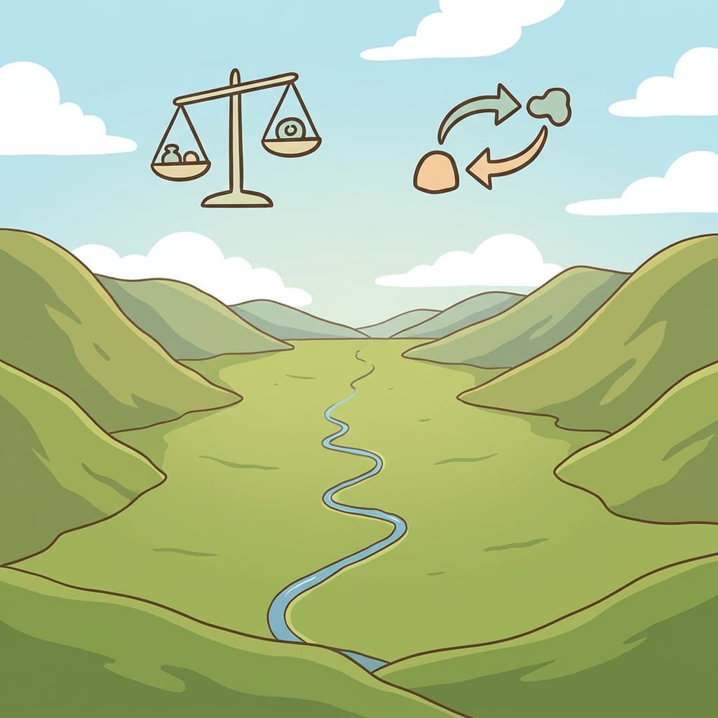 The river was relatively narrow compared to the valley. (COMPARE + IN RELATION = RELATIVELY → relatively means when considered in comparison with something else)