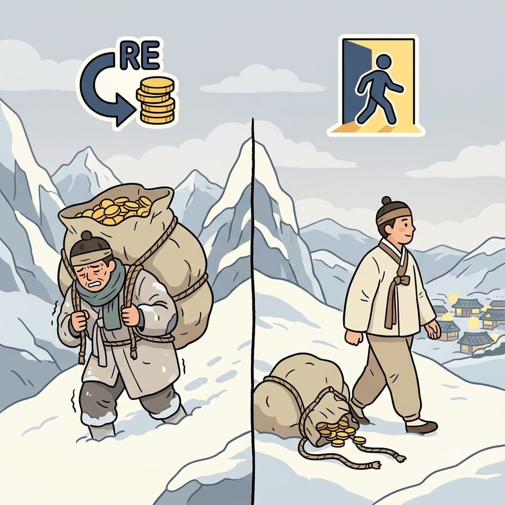 RE (behind) + LINQUISH (leave) — by choosing to LINQUISH (leave) his heavy gold RE (behind) in the snow, the merchant had to relinquish his wealth to survive.