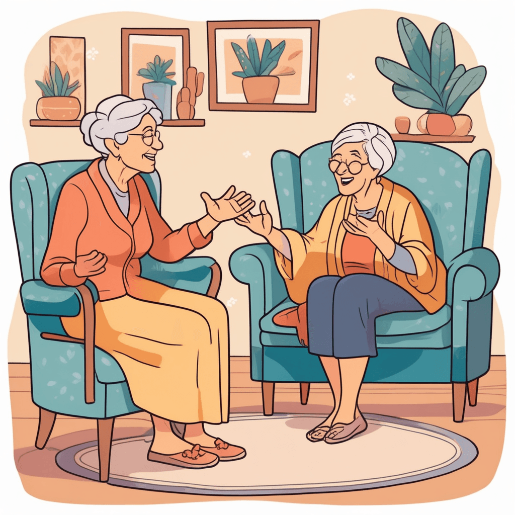 Grandma sharing cherished old memories