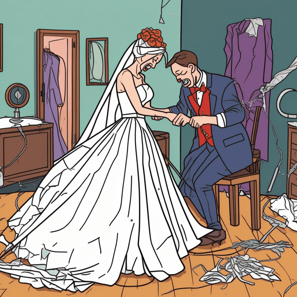 Though she tries to mend what forces rend, the ceremony nears its end!