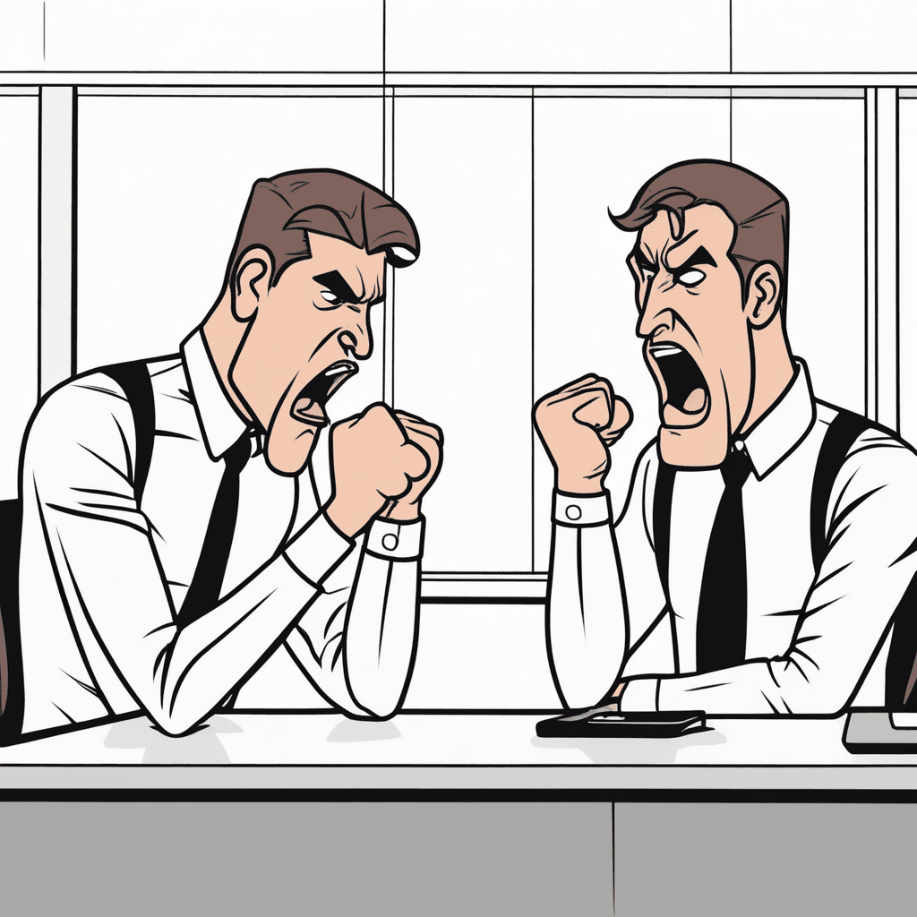 Holding back anger at work