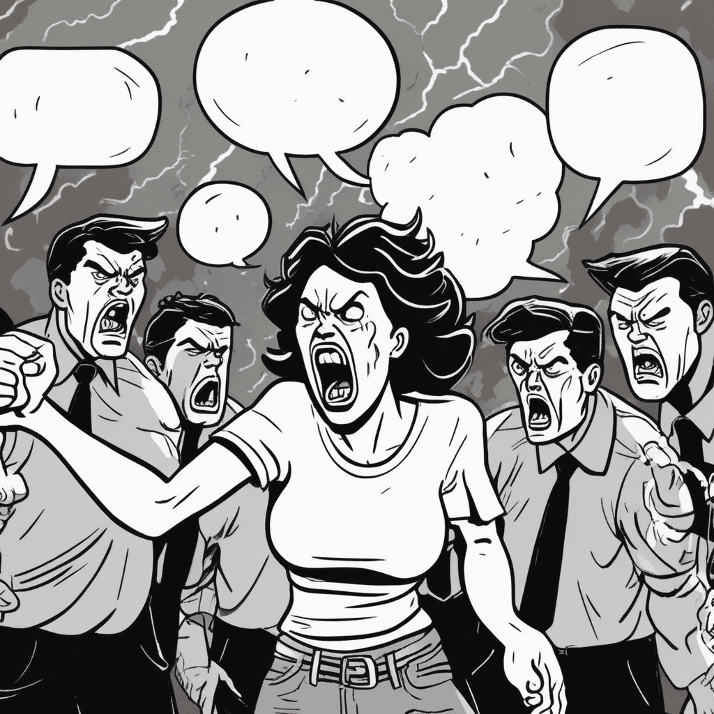 Re-vile men with harsh words and brutal verbal abuse!