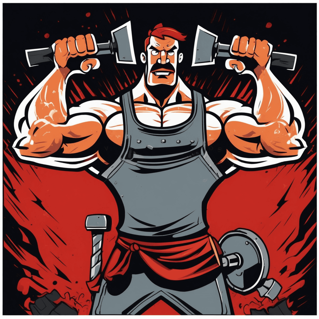 With robust strength, each thrust stirs the dust!