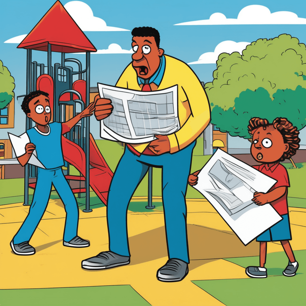 Getting the runaround at the playground background