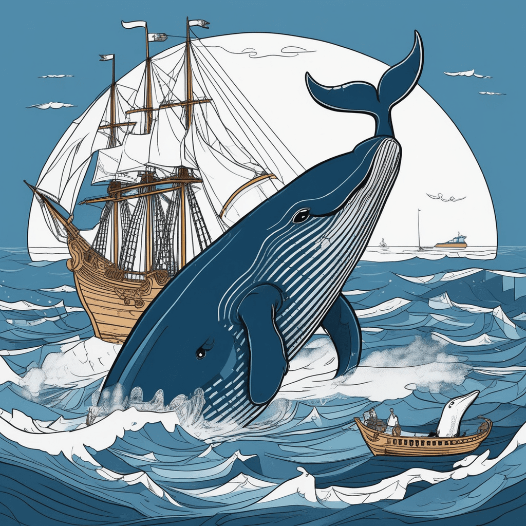 The whale tells an ancient tale to the sail!
