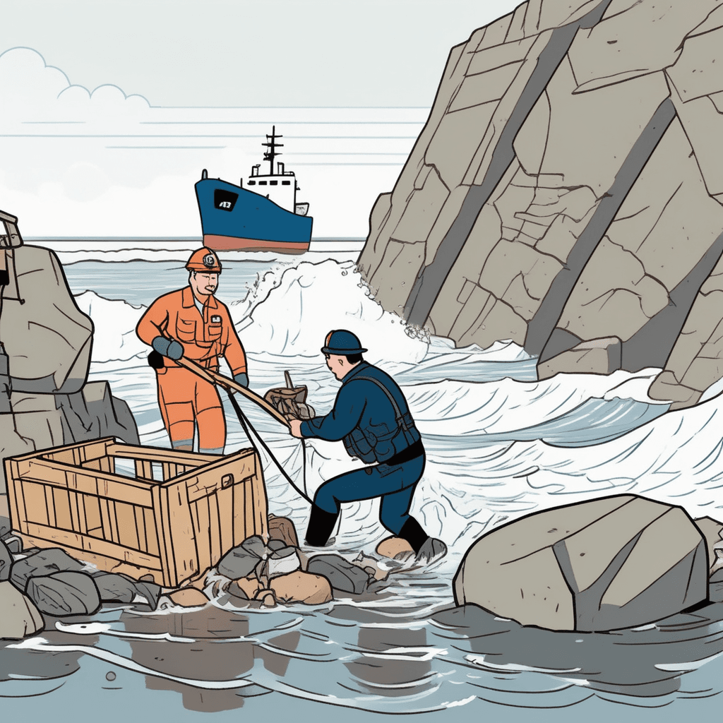 Rescuing goods from shipwreck