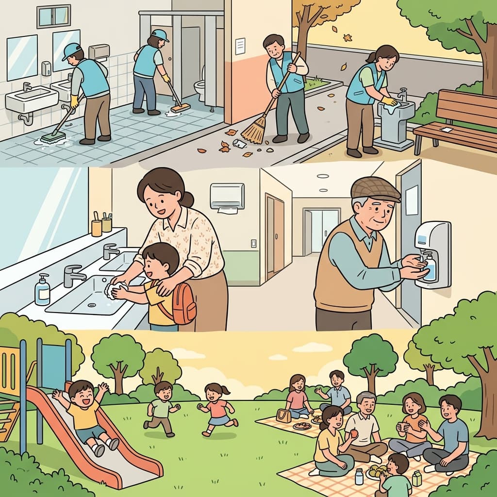 Sanitary facilities promoted good hygiene and protected everyone's health.