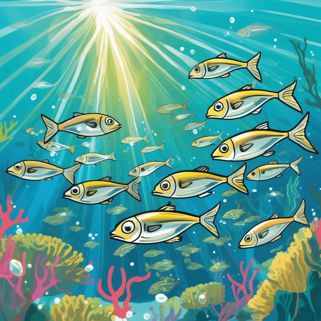 Sardines dance through marine waters pristine
