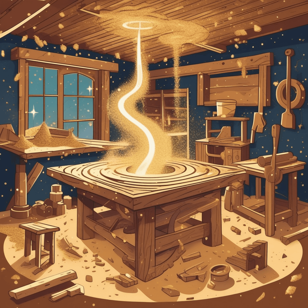 From sawdust to stardust, scattered like gold dust!