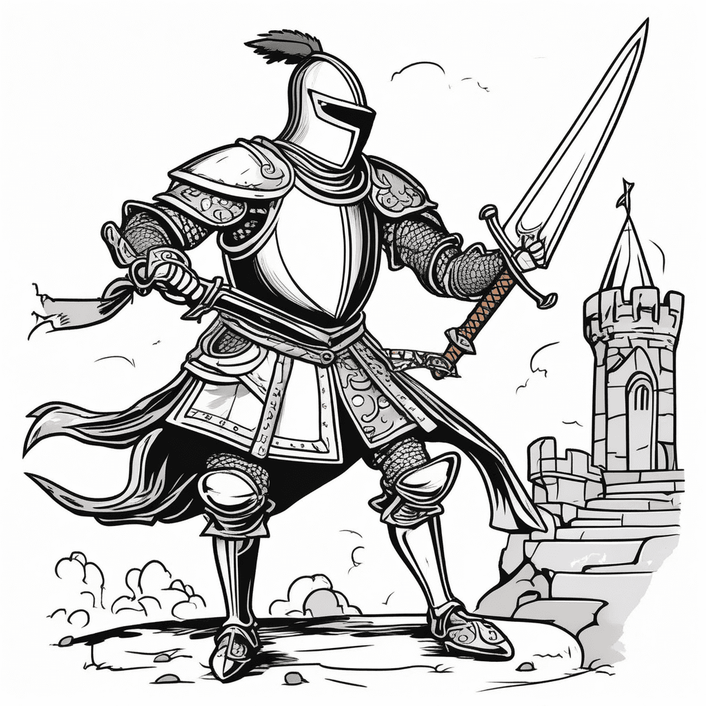 Drawing from the scabbard feels awkward, while a blackbird mocks from its perch!