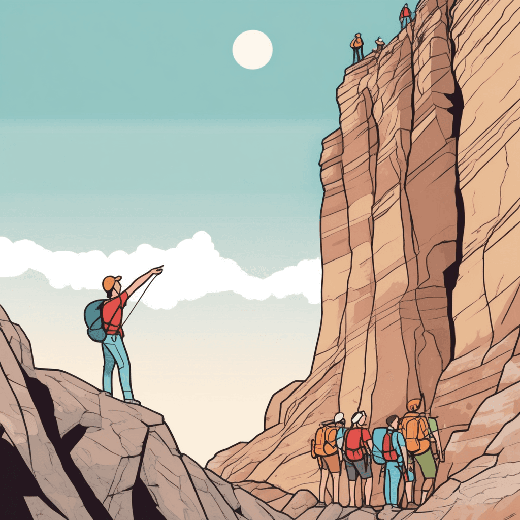 Steep cliff formed by erosion