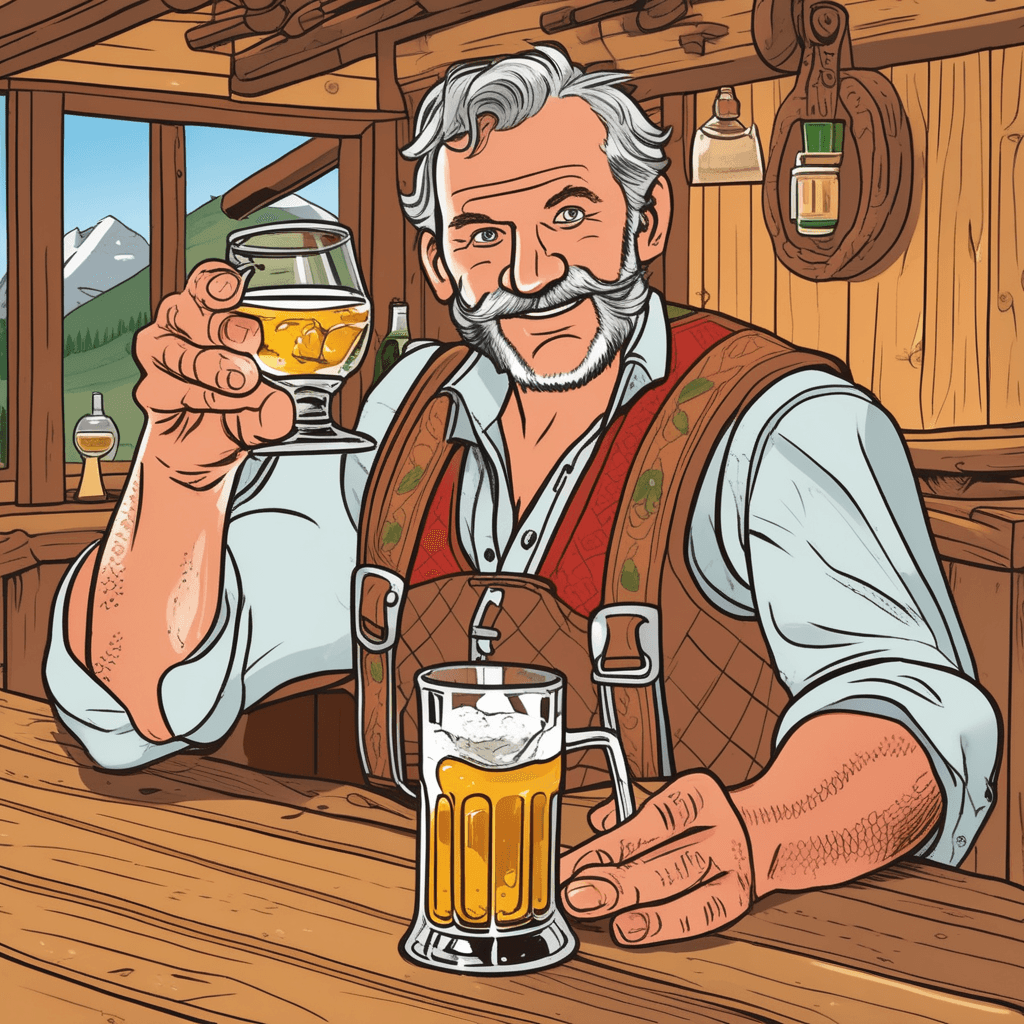 Strong German fruit brandy