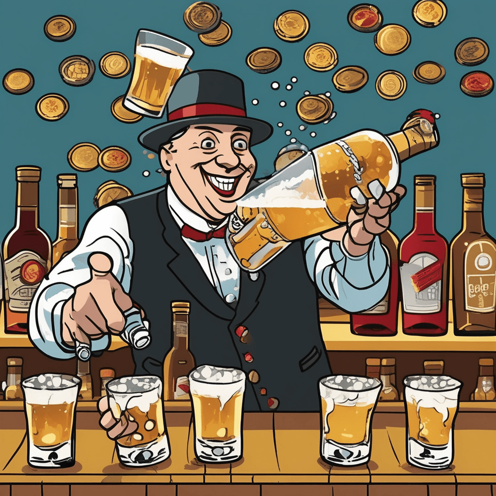 Pour the schnapps as bottle caps snaps!