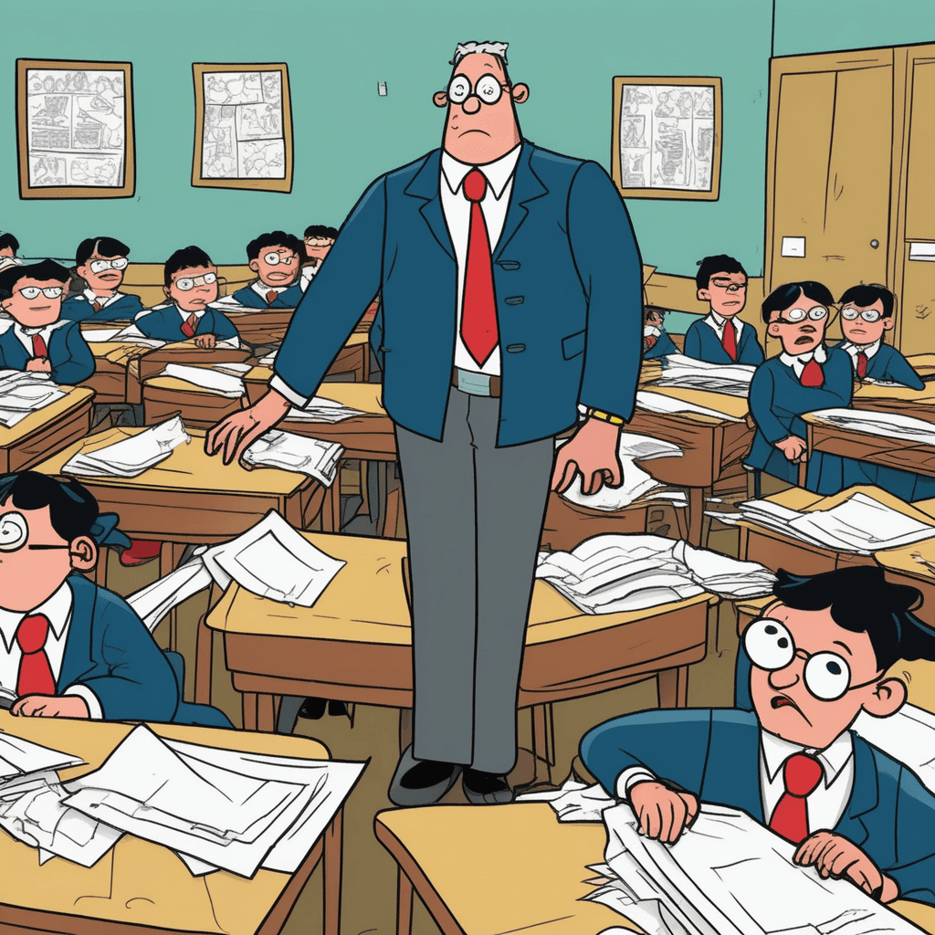 The schoolmaster stays master, even in disaster!