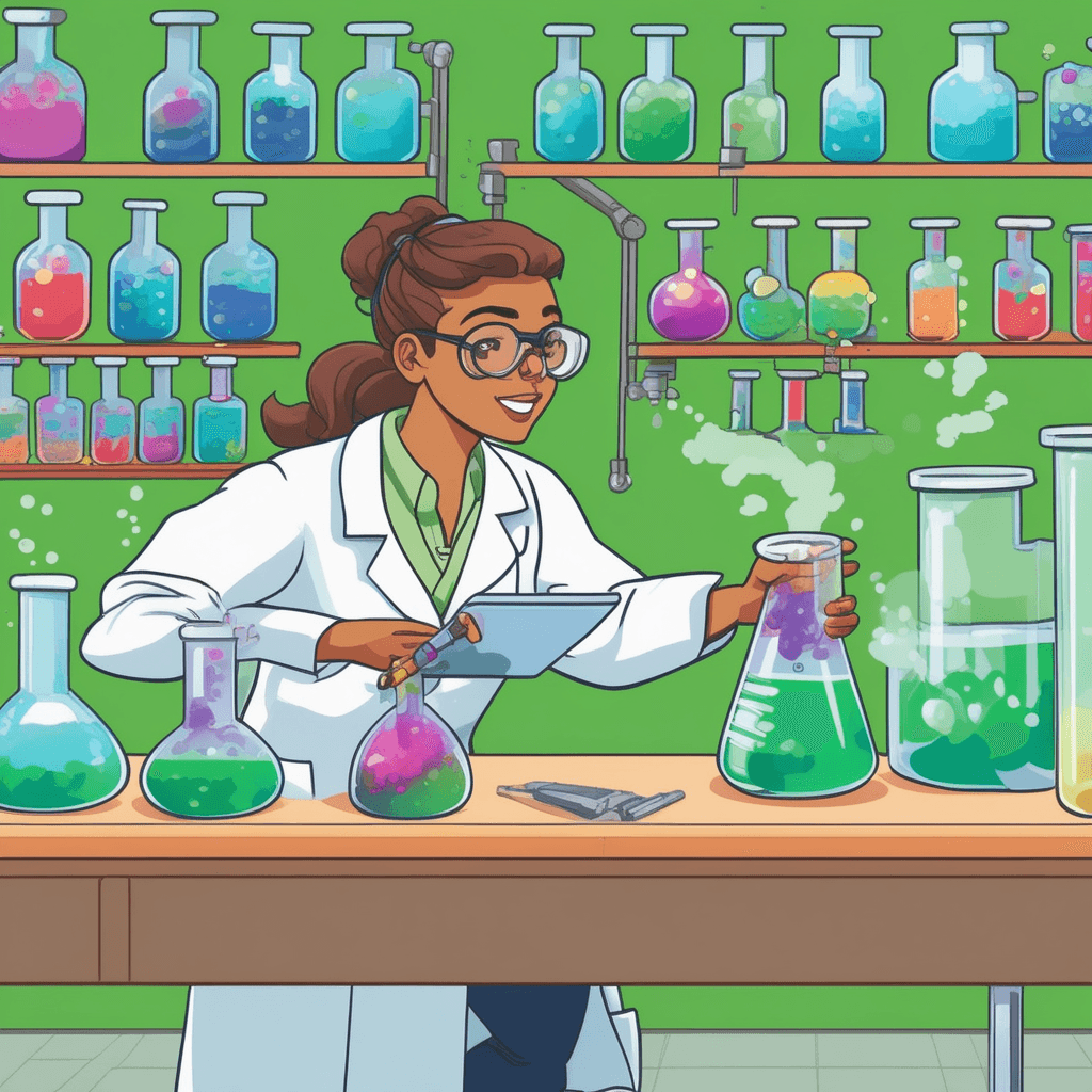 Scientist conducting chemical experiment