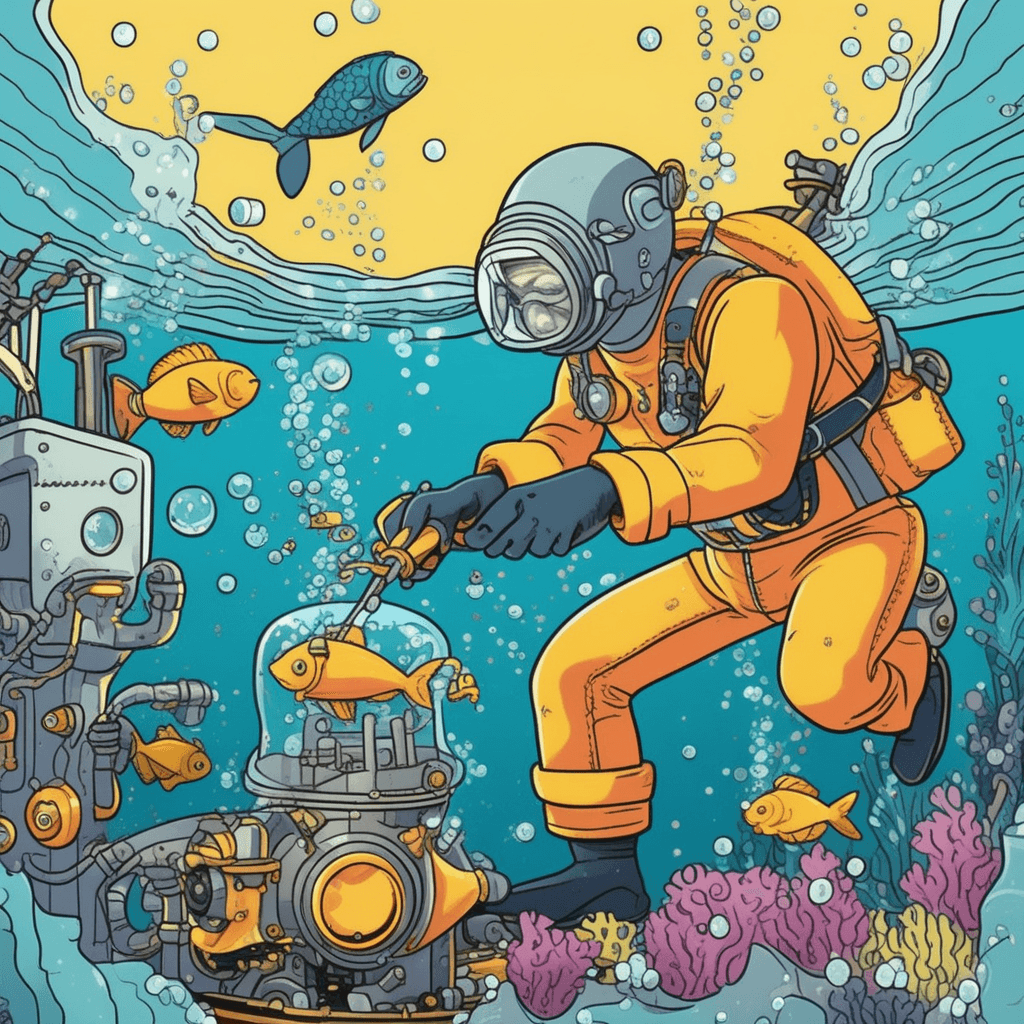 The diver-driver fixes engines with his trusty screwdriver!