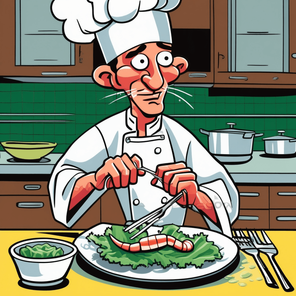 Scrimp on shrimp, crimp the leaves with care!