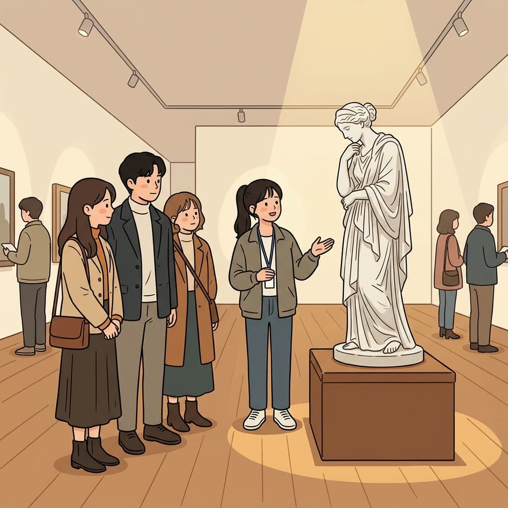 The museum displayed a marble sculpture created hundreds of years ago.