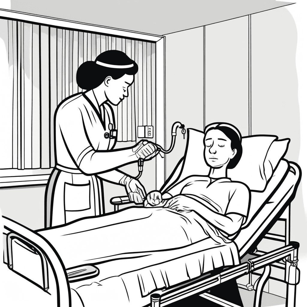 Sedative calms anxious patient peacefully